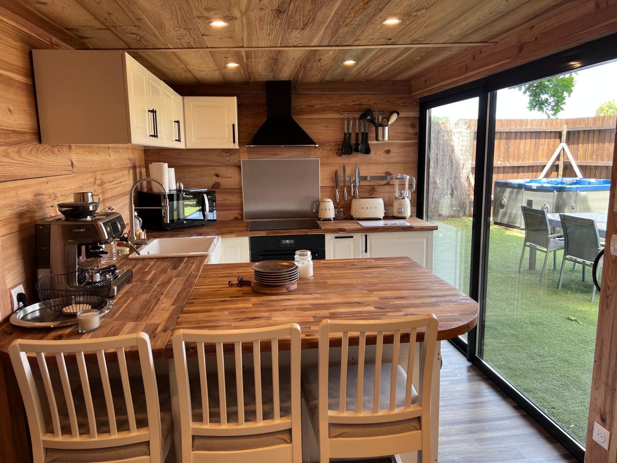 Chalet Et Jaccuzy Sur La Plage Biscarrosse Exteriör bild